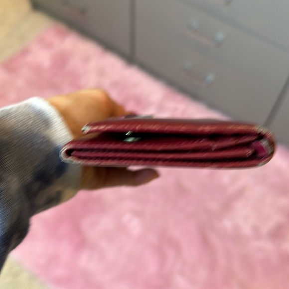 Prada maroon leather continental wallet - Picture 2 of 7
